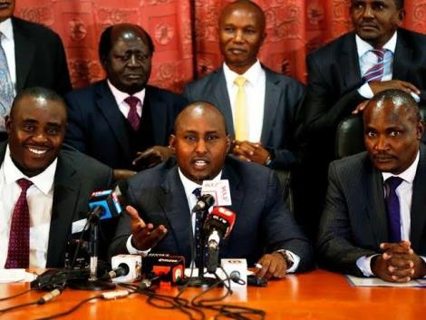 Suna East Member of Parliament Junet Mohamed during a press briefing in September 2018..jpg