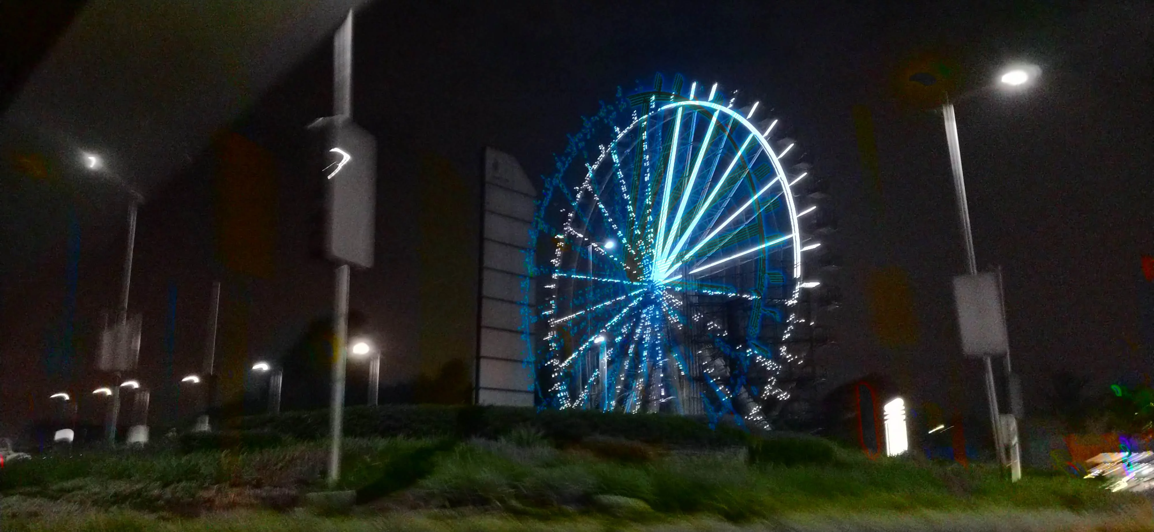 Two Rivers Mall Ferris Wheel - Night View 1