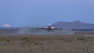 An image of SOFIA preparing for takeoff.