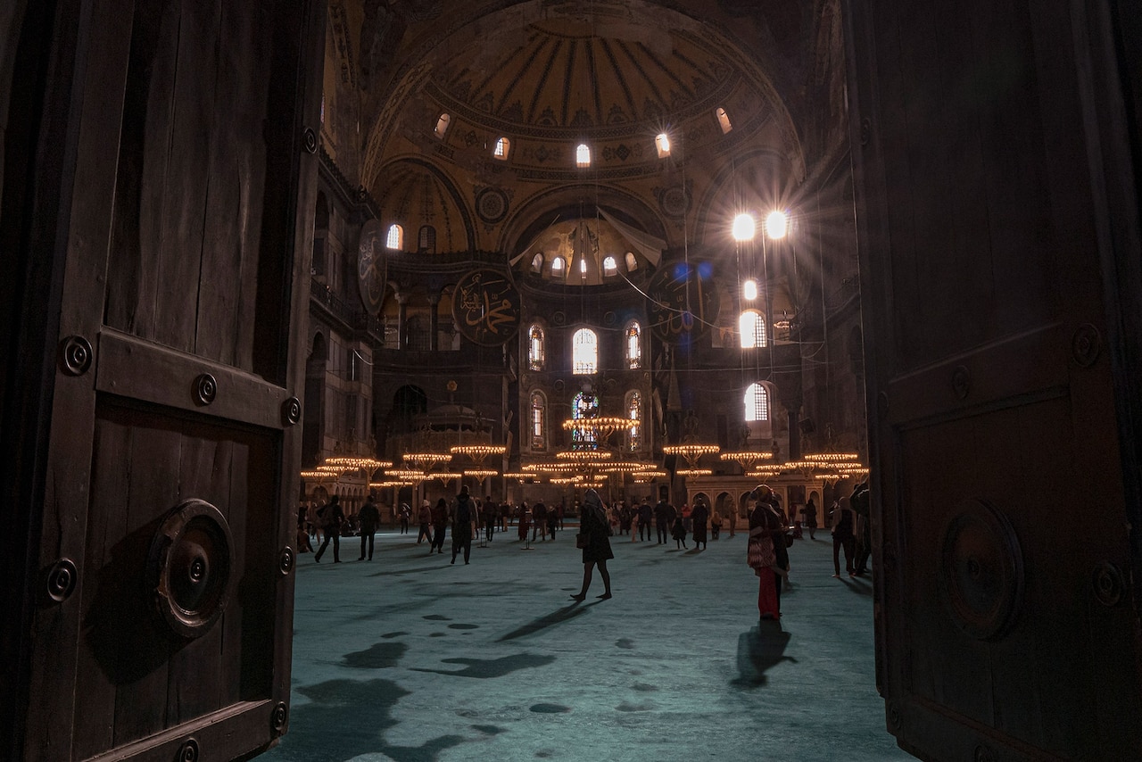 interior of the Hagia Sofia