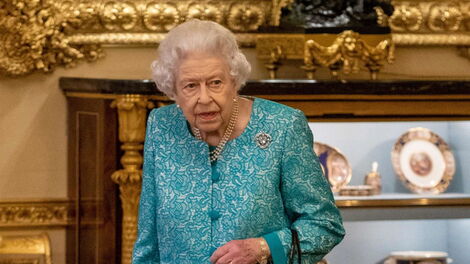 Britain’s Queen Elizabeth II at Windsor Castle in England on October 19, 2021.