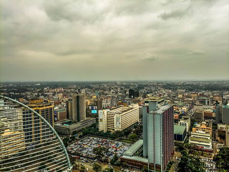 An aerial photo of Nairobi