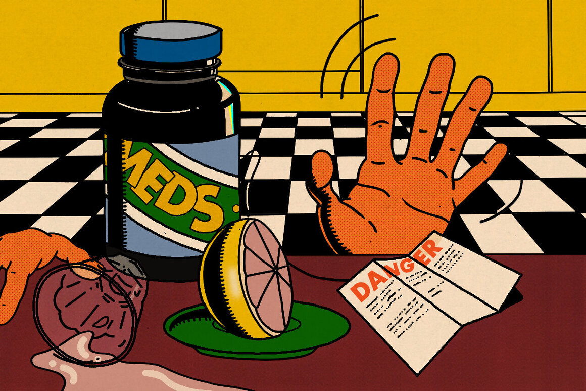 Grapefruit interacts with a wide variety of medications, potentially causing serious side effects. 