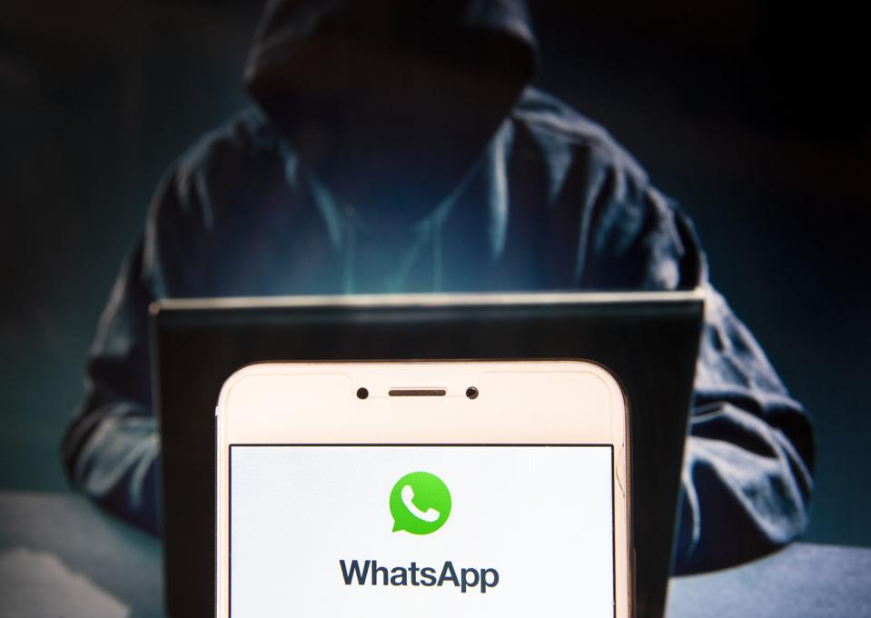 Encrypted instant messaging application WhatsApp logo is